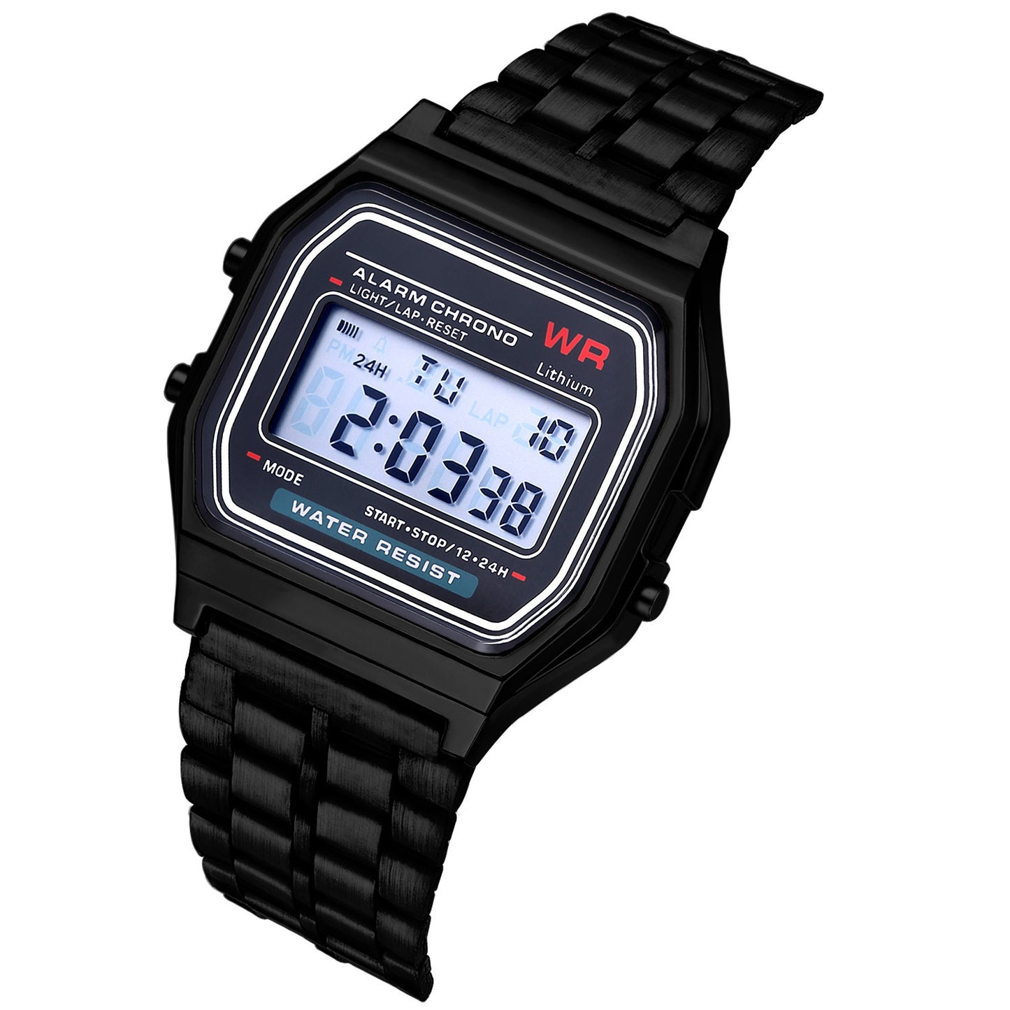 WR Steel Band Electronic Watch