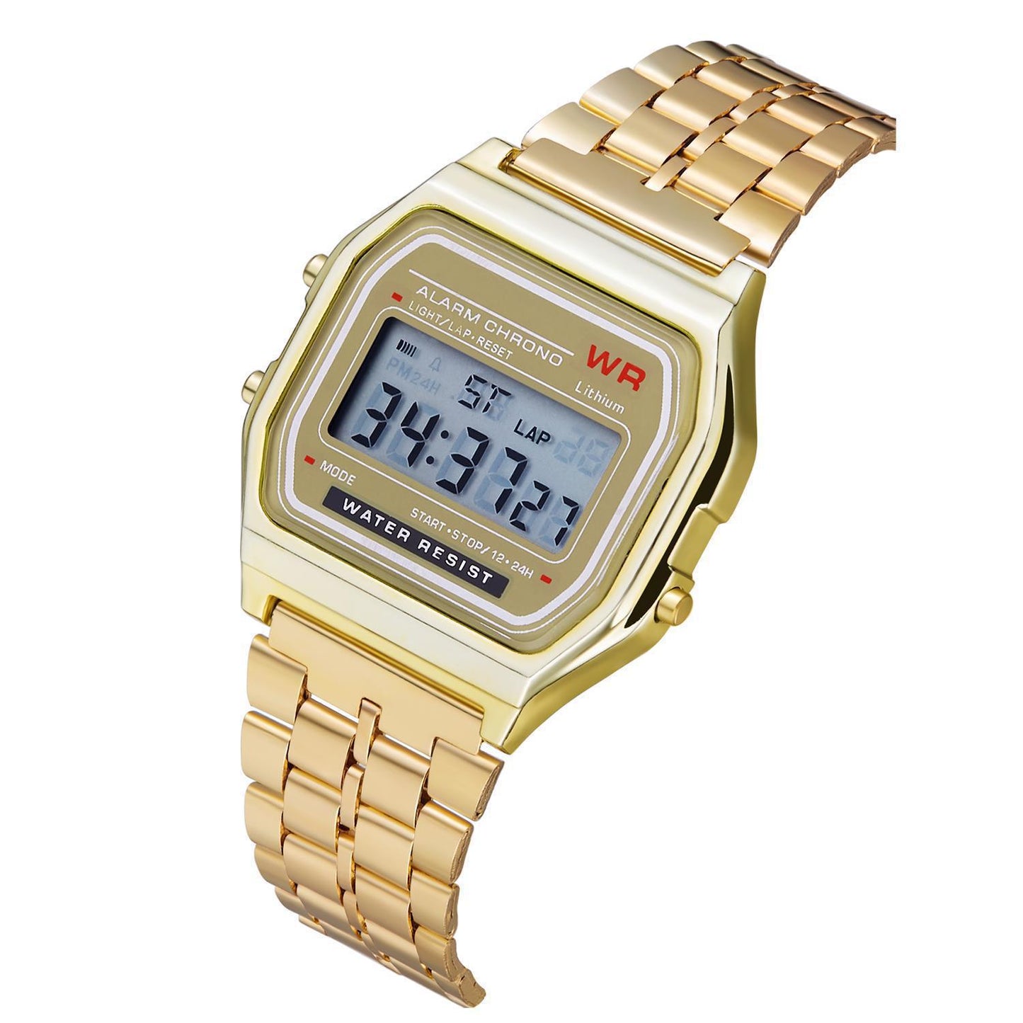 WR Steel Band Electronic Watch